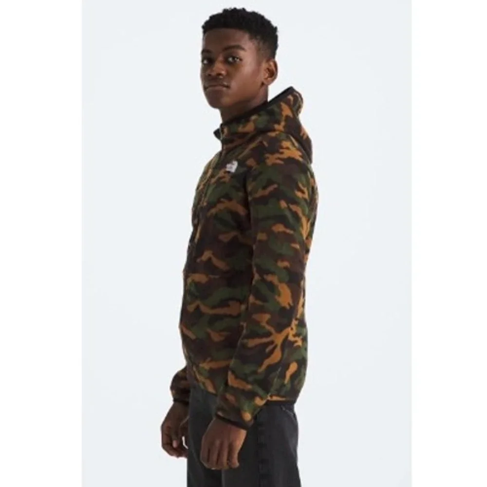 The North Face Unisex Camo Print Glacier Full Zip Hooded Jacket Size L(12) NWT